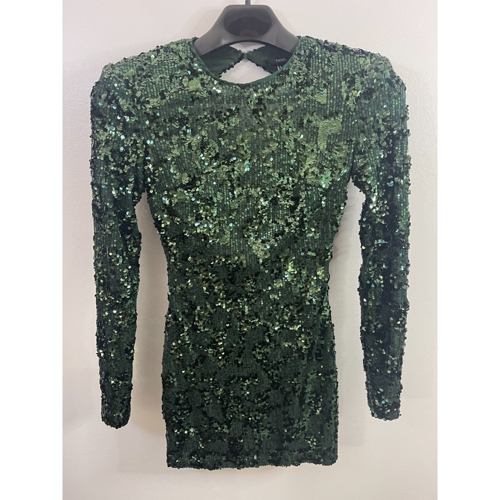 Forever 21 Womens-Juniors Green Sequin‎ Dress Size XS (NWT)